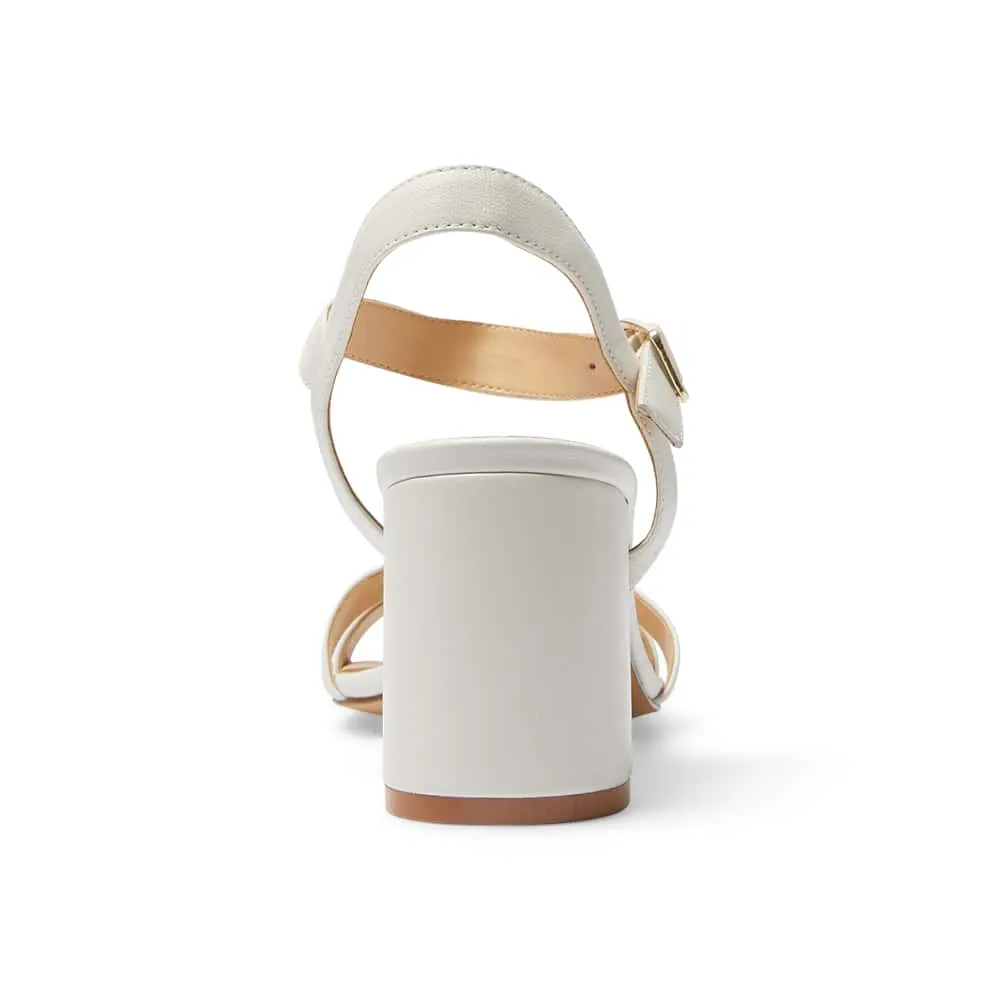 Utopia Heel in White Leather