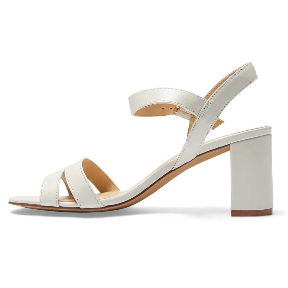 Utopia Heel in White Leather