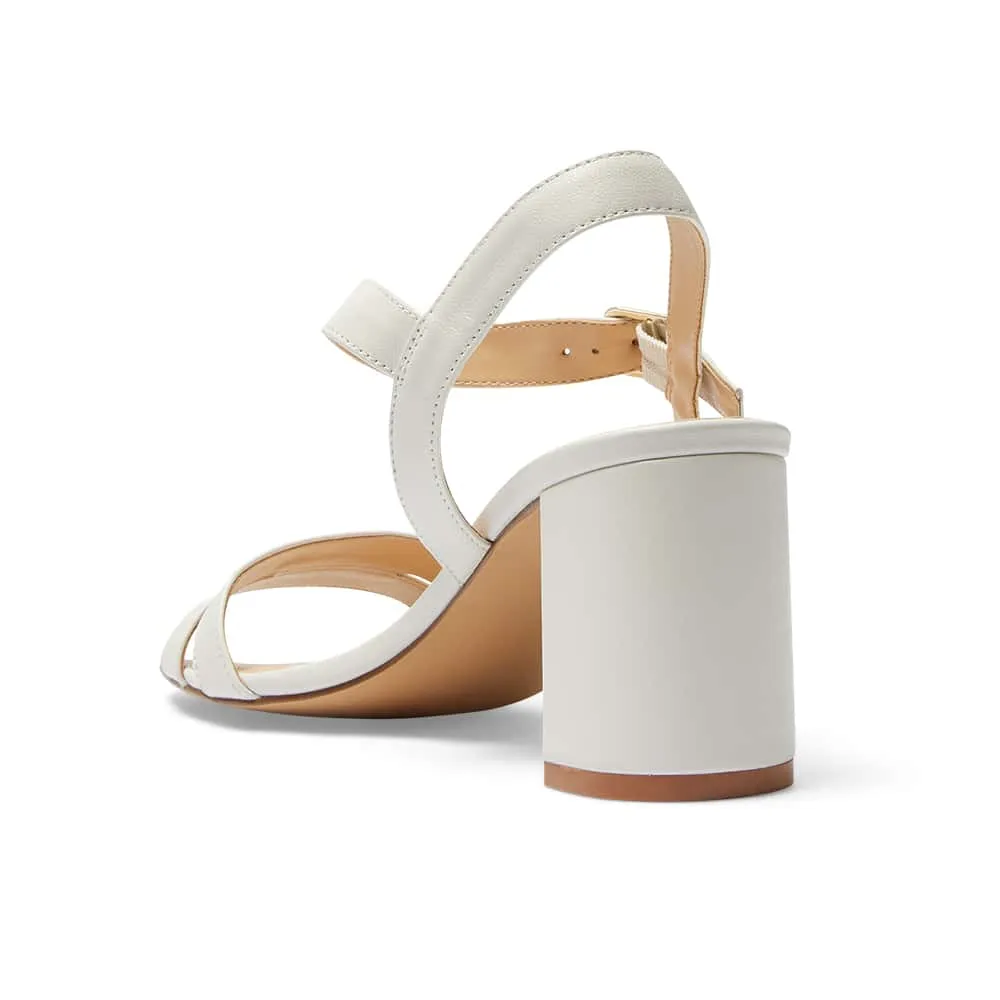 Utopia Heel in White Leather