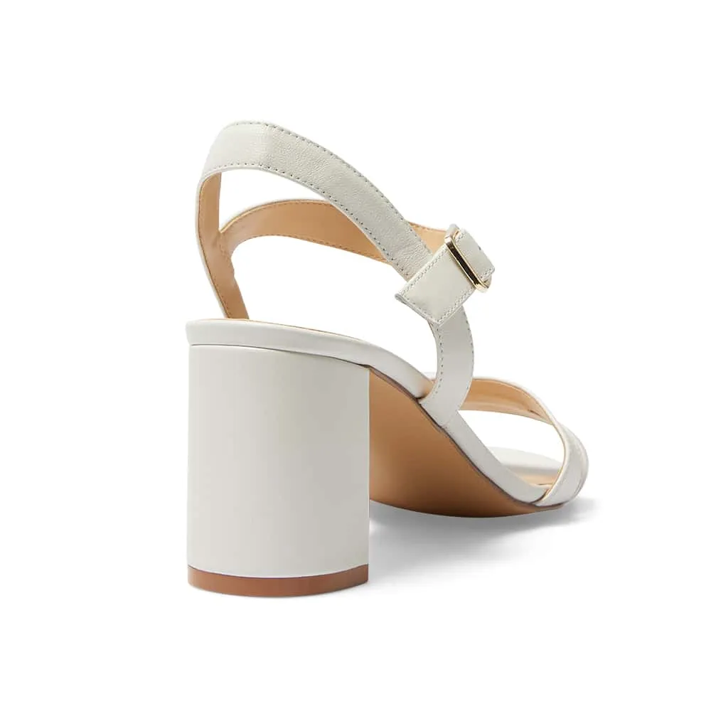 Utopia Heel in White Leather