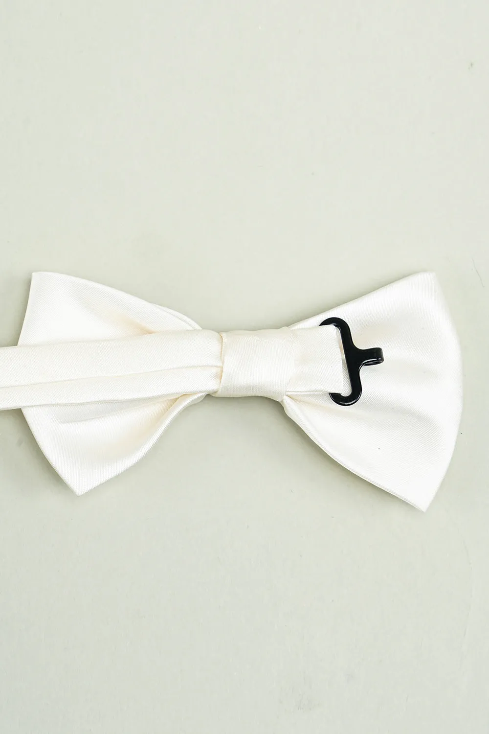 White Adjustable Satin Bow Ties Formal Tuxedo Bowtie