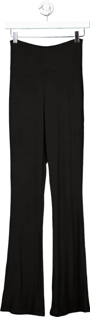 White Fox Black Flared Trousers XS