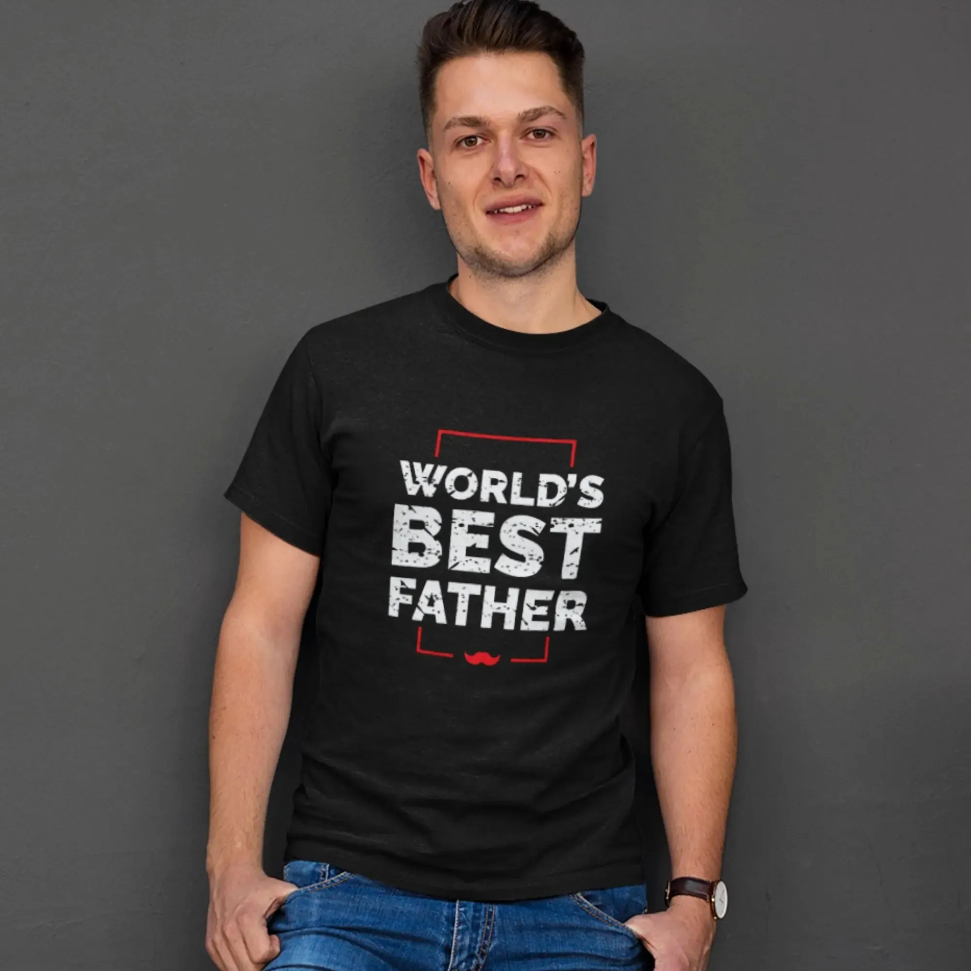 World's Best Father Round Neck Half Sleeve Classic T-Shirt