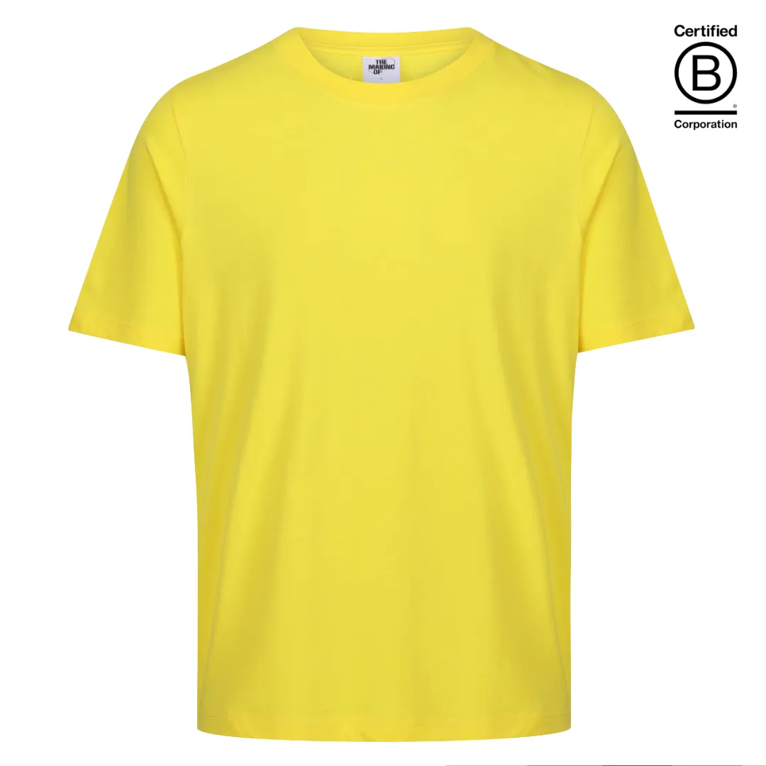 Yellow classic fit cotton T-shirt