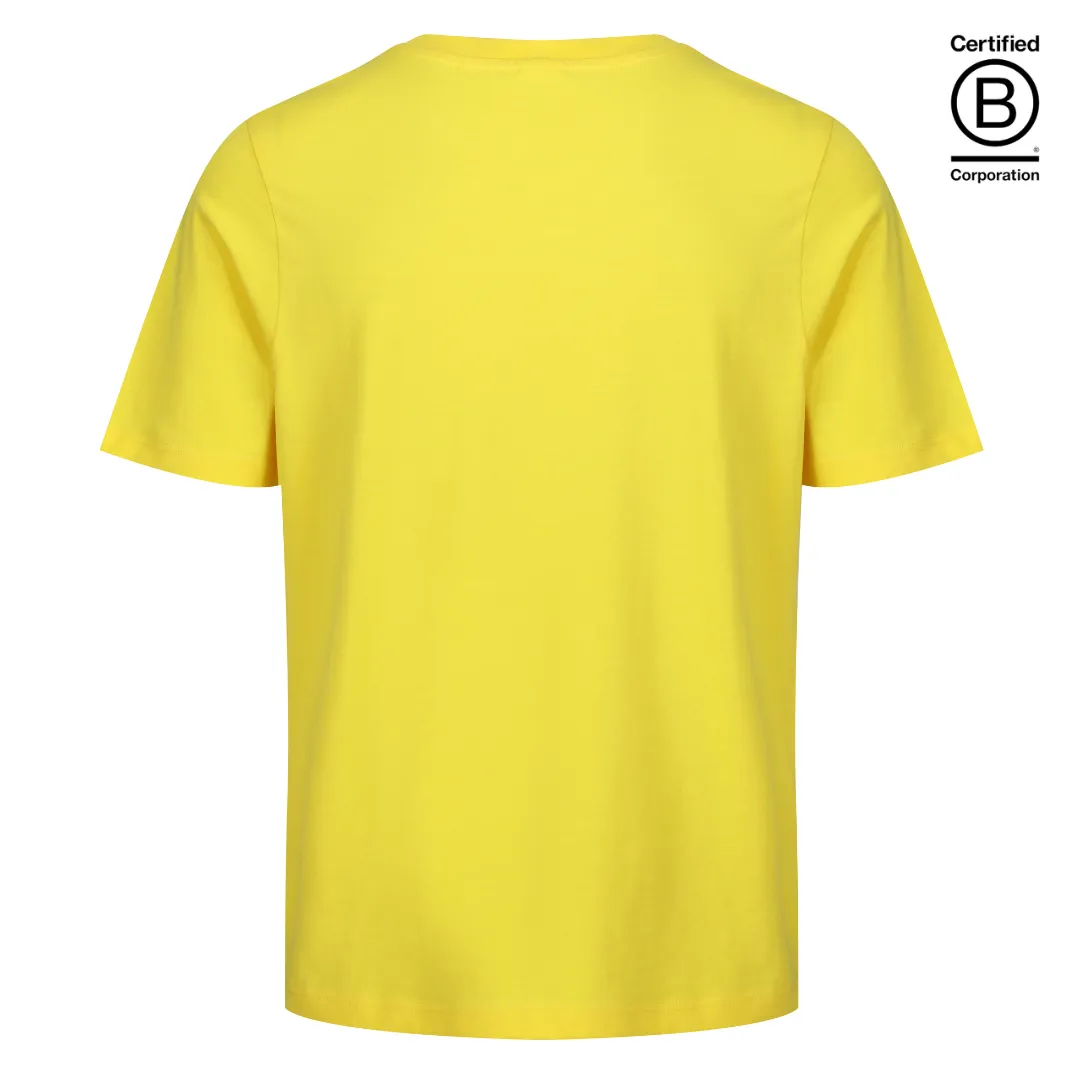 Yellow classic fit cotton T-shirt